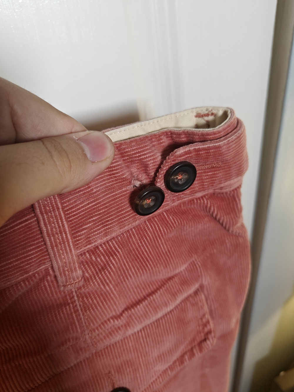 Drake's London Mens 38 Coral Red Pleated Corduroy Trousers Made in Italy - Picture 12 of 13